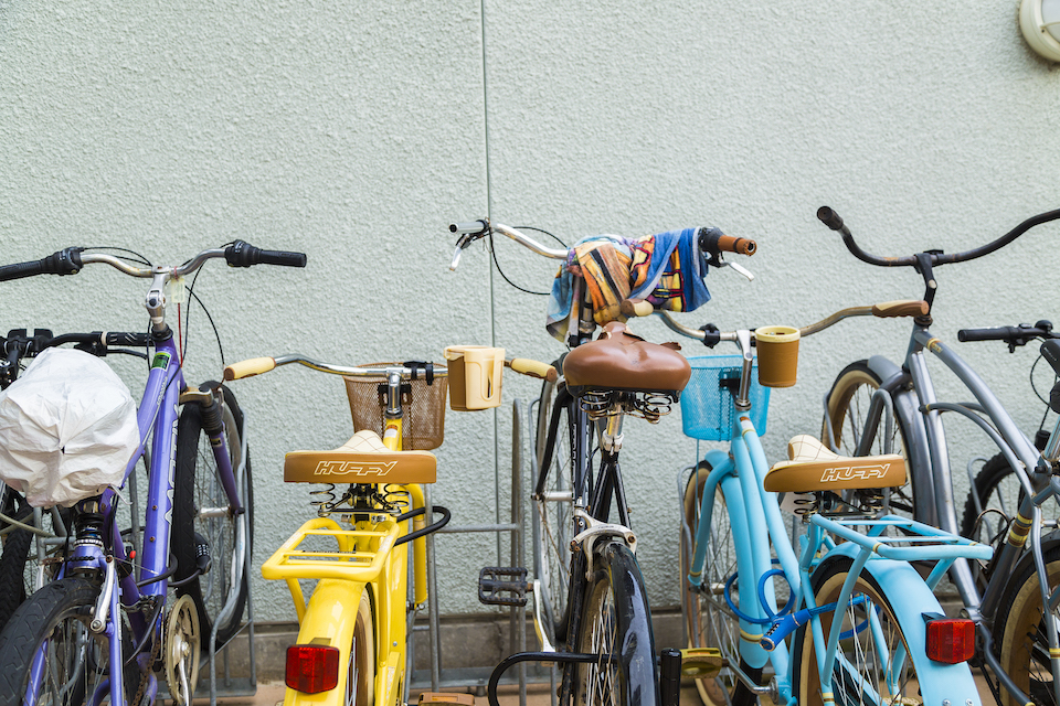 bikes in bike rack