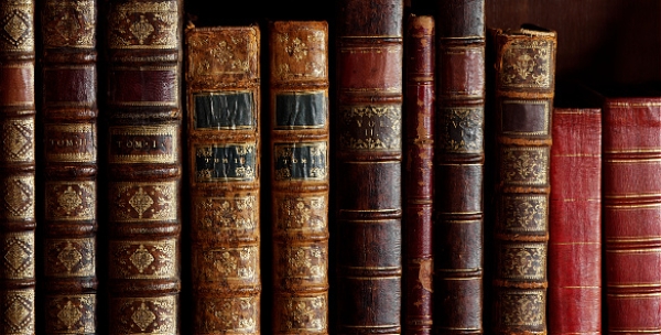 Cluster of old books